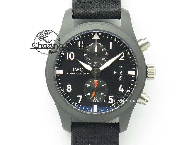 Pilot Chrono IW388001 Real Ceramic ZF 1:1 Best Edition On Black Nylon Strap A7750