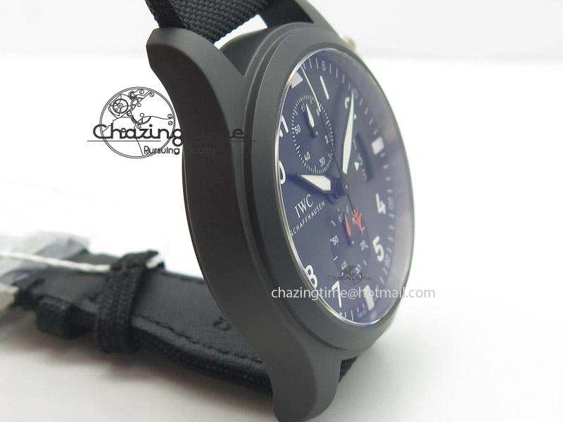 Pilot Chrono IW388001 Real Ceramic ZF 1:1 Best Edition On Black Nylon Strap A7750