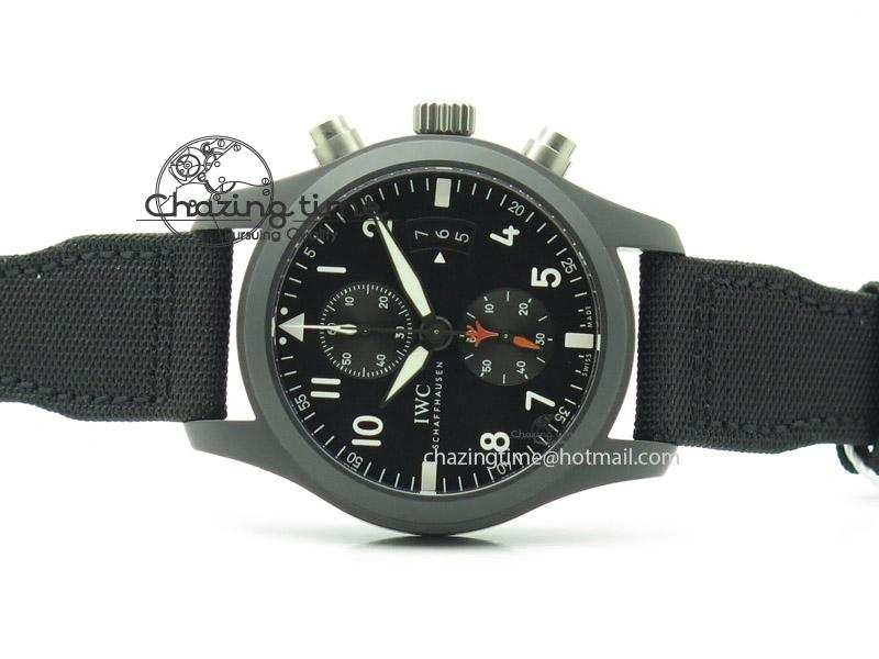 Pilot Chrono IW388001 Real Ceramic ZF 1:1 Best Edition On Black Nylon Strap A7750