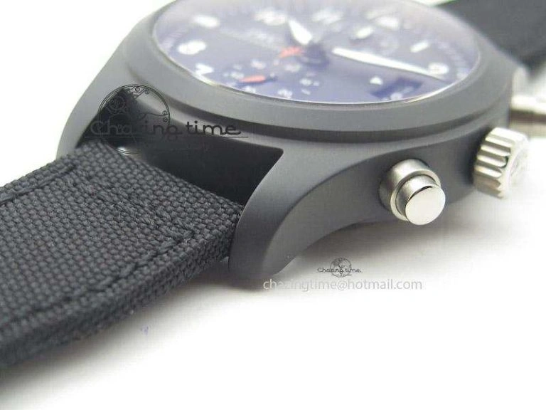 Pilot Chrono IW388001 Real Ceramic ZF 1:1 Best Edition On Black Nylon Strap A7750