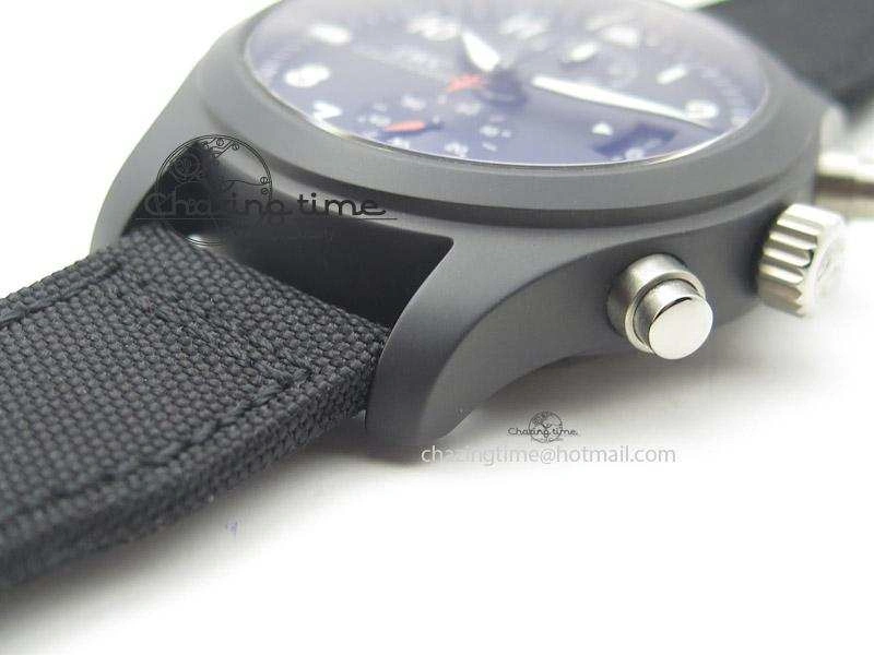 Pilot Chrono IW388001 Real Ceramic ZF 1:1 Best Edition On Black Nylon Strap A7750