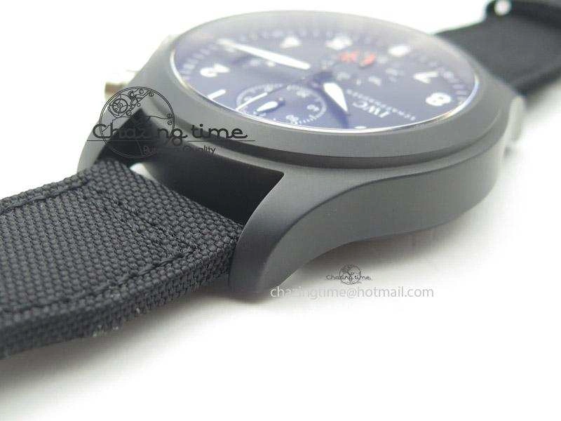 Pilot Chrono IW388001 Real Ceramic ZF 1:1 Best Edition On Black Nylon Strap A7750