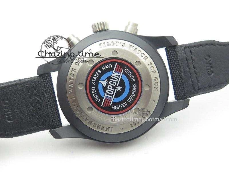 Pilot Chrono IW388001 Real Ceramic ZF 1:1 Best Edition On Black Nylon Strap A7750