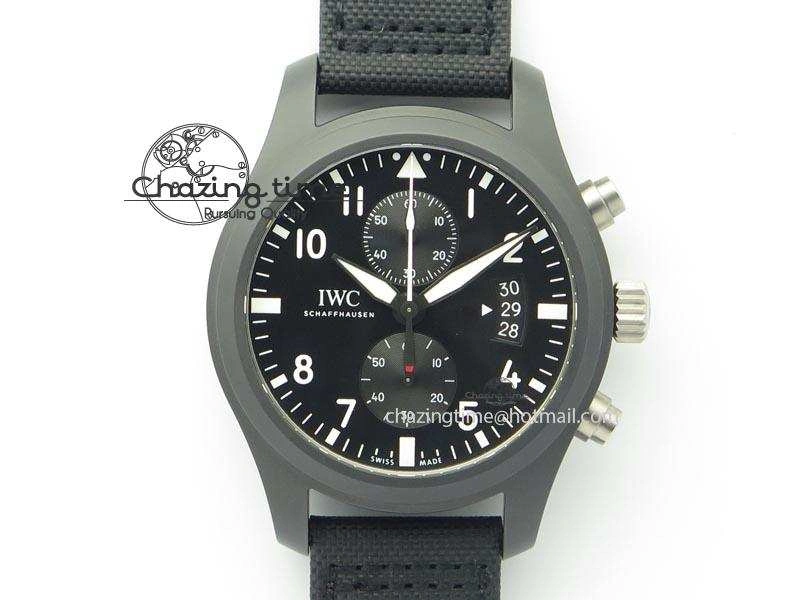 Pilot Chrono IW388001 Real Ceramic ZF 1:1 Best Edition On Black Nylon Strap A7750