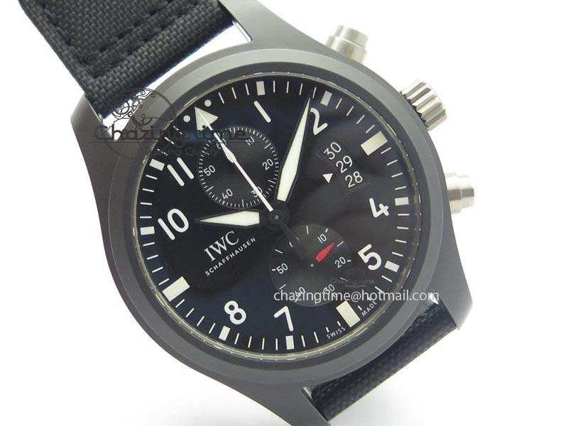 Pilot Chrono IW388001 Real Ceramic ZF 1:1 Best Edition On Black Nylon Strap A7750