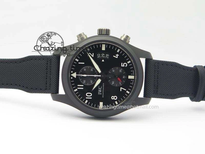 Pilot Chrono IW388001 Real Ceramic ZF 1:1 Best Edition On Black Nylon Strap A7750