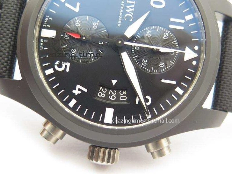Pilot Chrono IW388001 Real Ceramic ZF 1:1 Best Edition On Black Nylon Strap A7750