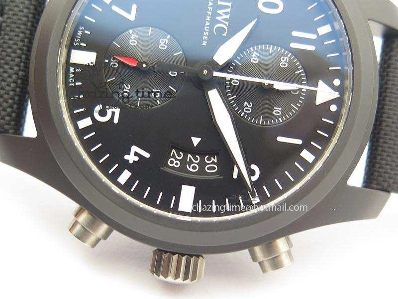 Pilot Chrono IW388001 Real Ceramic ZF 1:1 Best Edition On Black Nylon Strap A7750