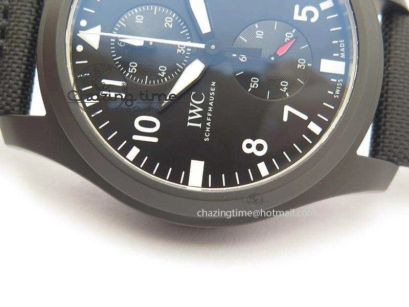 Pilot Chrono IW388001 Real Ceramic ZF 1:1 Best Edition On Black Nylon Strap A7750