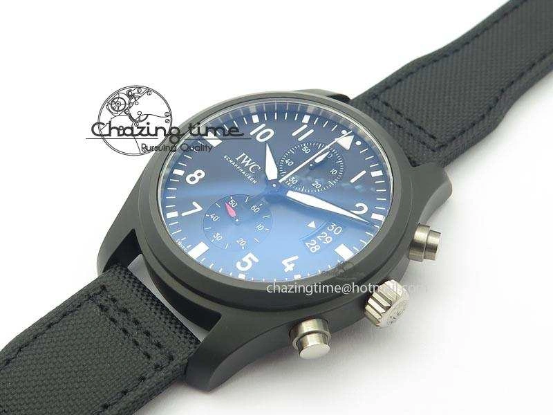 Pilot Chrono IW388001 Real Ceramic ZF 1:1 Best Edition On Black Nylon Strap A7750