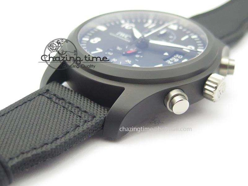 Pilot Chrono IW388001 Real Ceramic ZF 1:1 Best Edition On Black Nylon Strap A7750