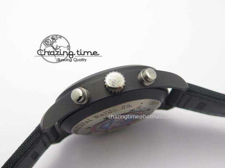 Pilot Chrono IW388001 Real Ceramic ZF 1:1 Best Edition On Black Nylon Strap A7750