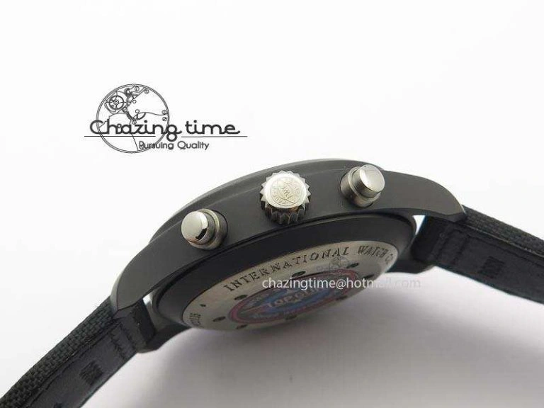 Pilot Chrono IW388003 Real Ceramic V6F 1:1 Best Edition On Black Nylon Strap A7750