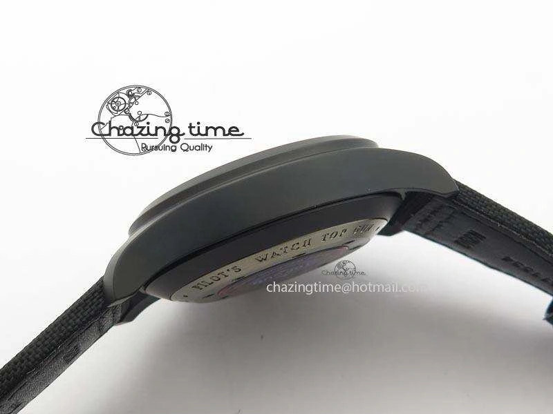 Pilot Chrono IW388003 Real Ceramic V6F 1:1 Best Edition On Black Nylon Strap A7750