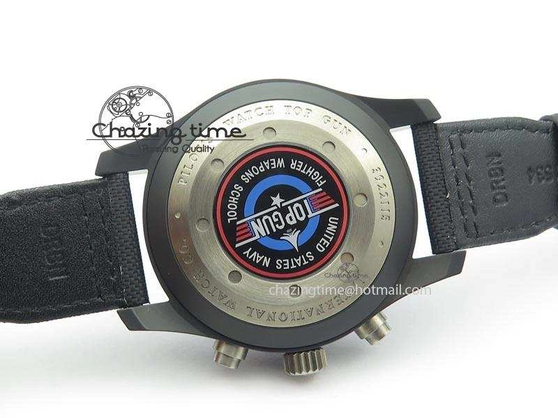 Pilot Chrono IW388003 Real Ceramic V6F 1:1 Best Edition On Black Nylon Strap A7750