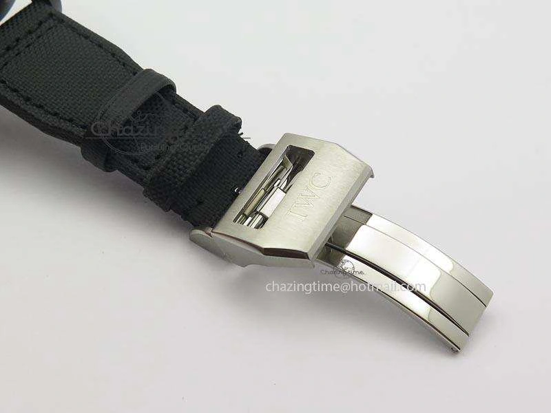 Pilot Chrono IW388003 Real Ceramic V6F 1:1 Best Edition On Black Nylon Strap A7750