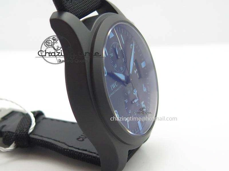 Pilot Chrono IW388003 Real Ceramic ZF 1:1 Best Edition On Black Nylon Strap A7750