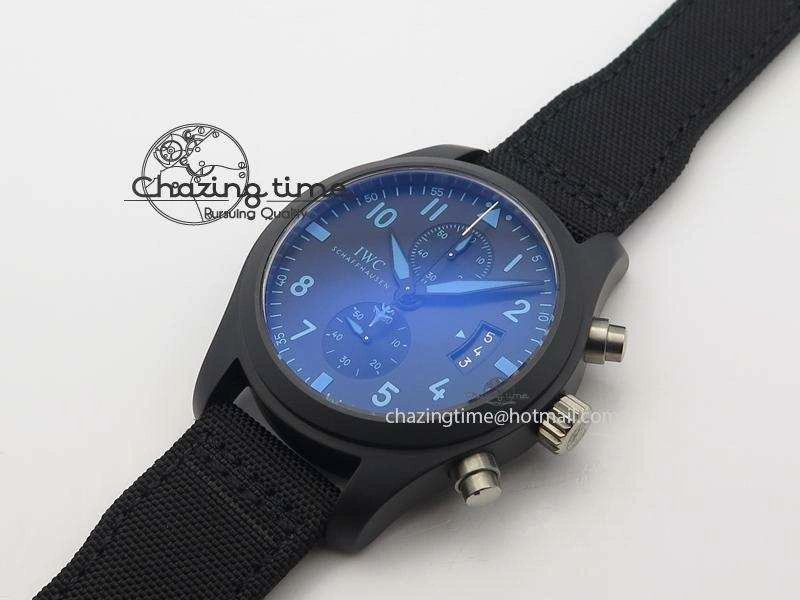 Pilot Chrono IW388003 Real Ceramic ZF 1:1 Best Edition On Black Nylon Strap A7750