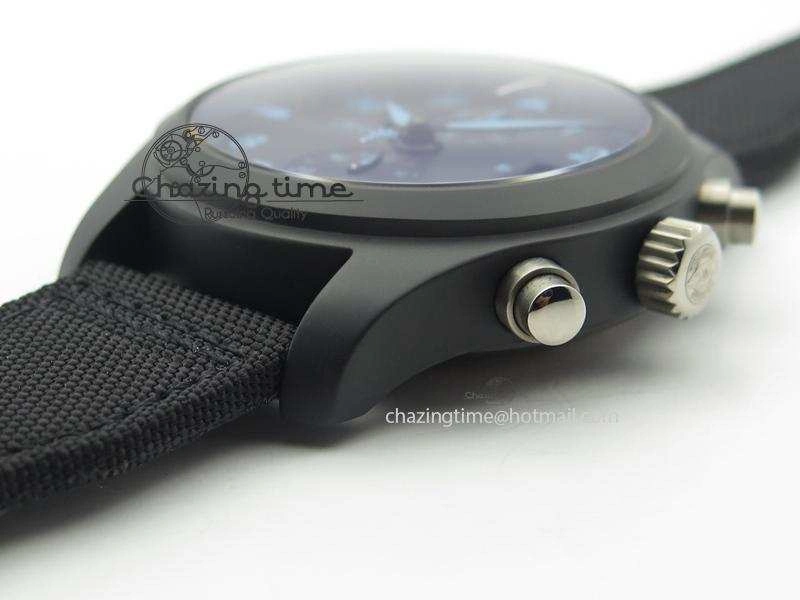 Pilot Chrono IW388003 Real Ceramic ZF 1:1 Best Edition On Black Nylon Strap A7750