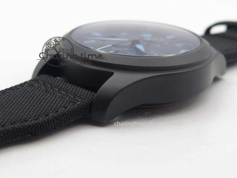 Pilot Chrono IW388003 Real Ceramic ZF 1:1 Best Edition On Black Nylon Strap A7750