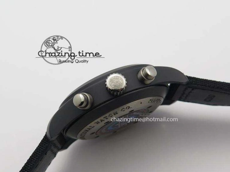Pilot Chrono IW388003 Real Ceramic ZF 1:1 Best Edition On Black Nylon Strap A7750
