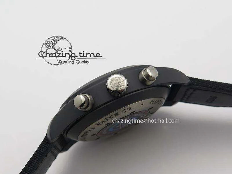 Pilot Chrono IW388003 Real Ceramic ZF 1:1 Best Edition On Black Nylon Strap A7750