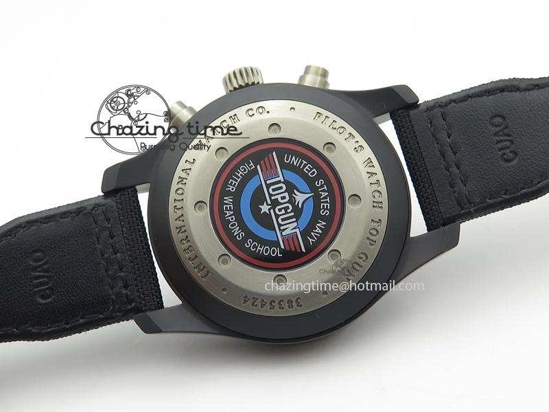 Pilot Chrono IW388003 Real Ceramic ZF 1:1 Best Edition On Black Nylon Strap A7750
