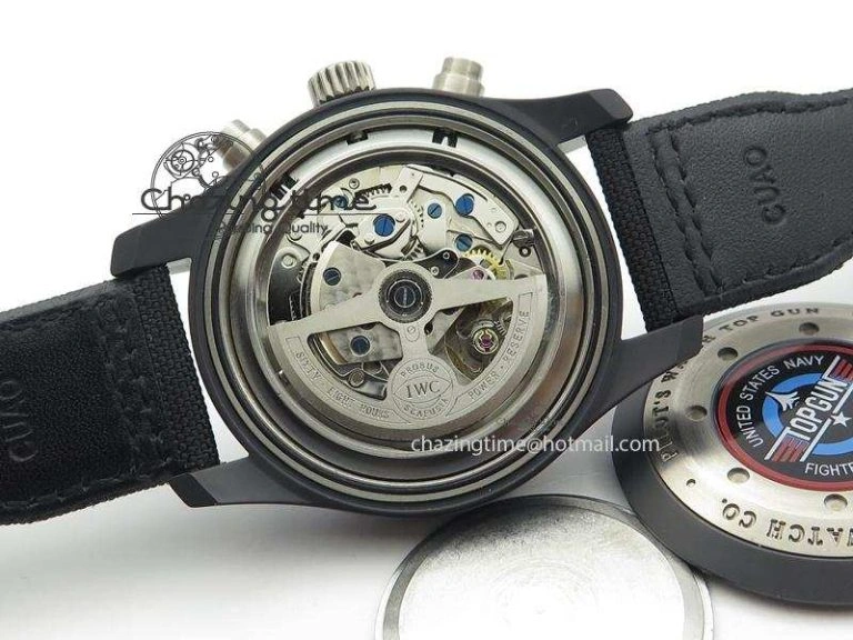 Pilot Chrono IW388003 Real Ceramic ZF 1:1 Best Edition On Black Nylon Strap A7750