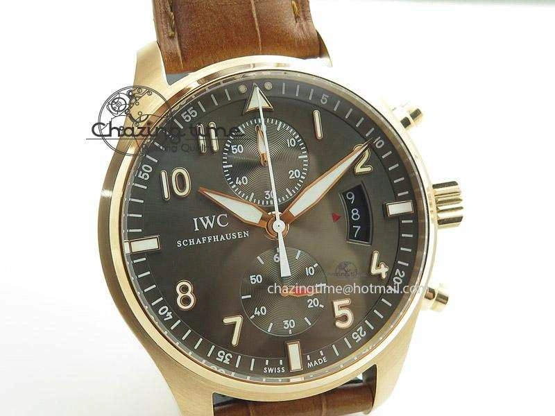 Pilot Chrono RG 3878 Gray Dial on Light Brown Leather Strap A7750