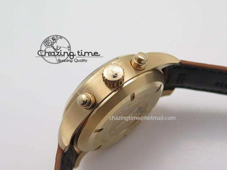Pilot Chrono RG 3878 Gray Dial on Light Brown Leather Strap A7750