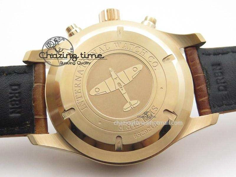 Pilot Chrono RG 3878 Gray Dial on Light Brown Leather Strap A7750