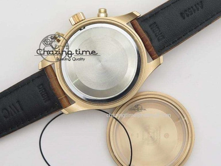 Pilot Chrono RG 3878 Gray Dial on Light Brown Leather Strap A7750