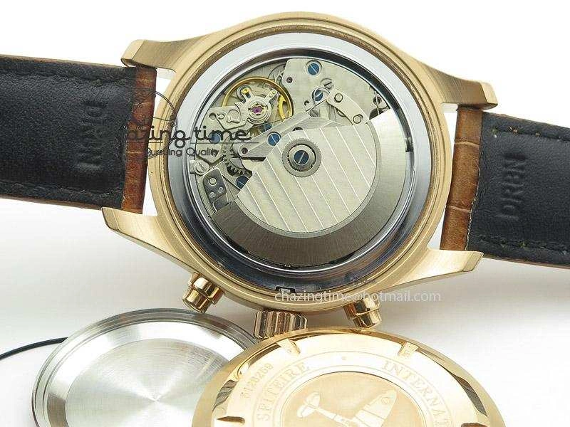 Pilot Chrono RG 3878 Gray Dial on Light Brown Leather Strap A7750