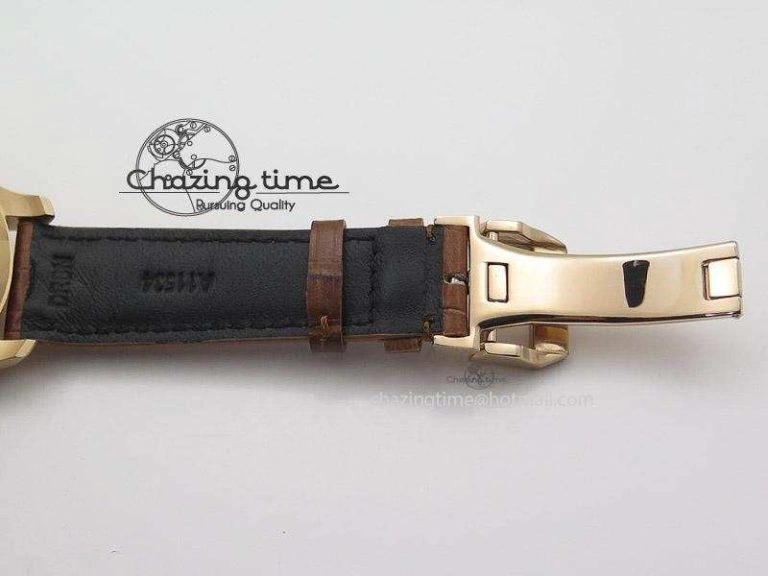 Pilot Chrono RG 3878 Gray Dial on Light Brown Leather Strap A7750