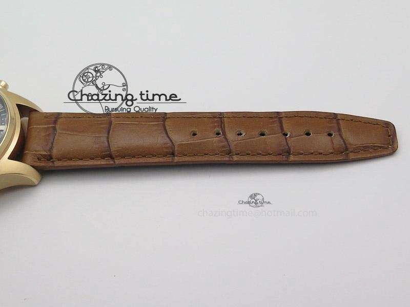 Pilot Chrono RG 3878 Gray Dial on Light Brown Leather Strap A7750