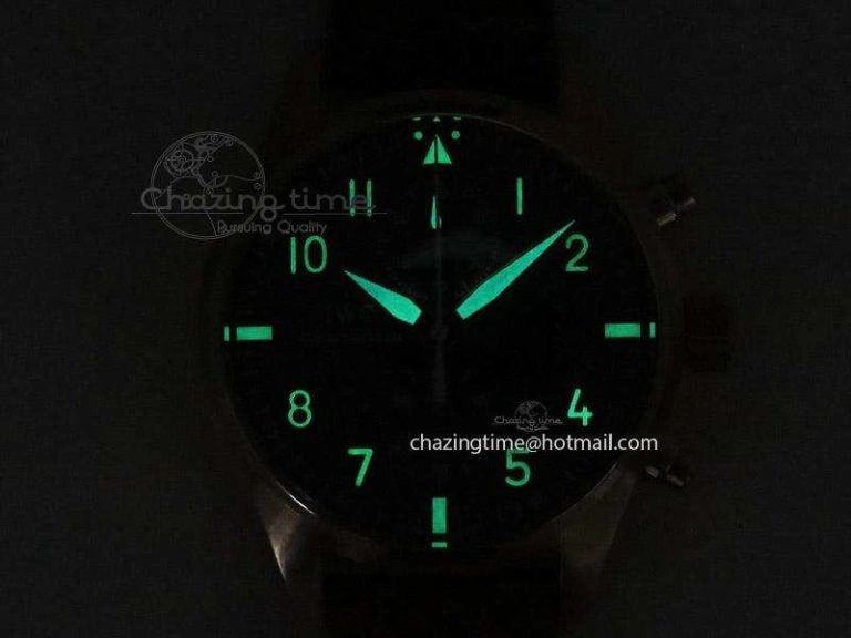 Pilot Chrono RG 3878 Gray Dial on Light Brown Leather Strap A7750