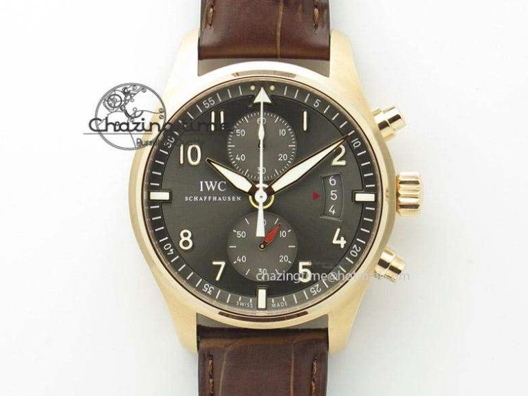 Pilot Chrono RG 3878 ZF Best Edition Grey Dial On Brown Leather Strap A7750