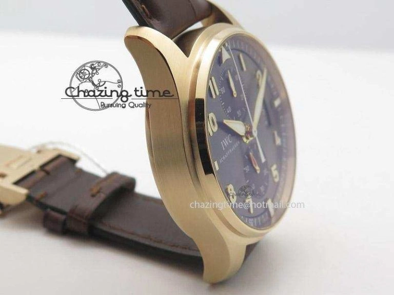 Pilot Chrono RG 3878 ZF Best Edition Grey Dial On Brown Leather Strap A7750