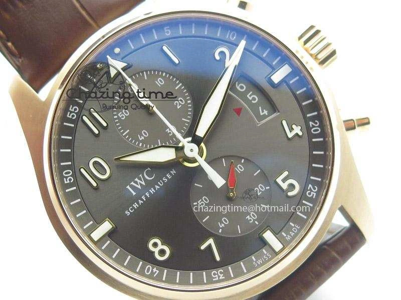 Pilot Chrono RG 3878 ZF Best Edition Grey Dial On Brown Leather Strap A7750