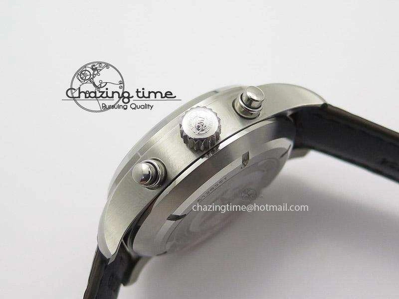 Pilot Chrono SS 3878 Gray Dial on Brown Leather Strap A7750