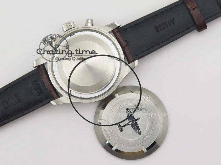 Pilot Chrono SS 3878 Gray Dial on Brown Leather Strap A7750