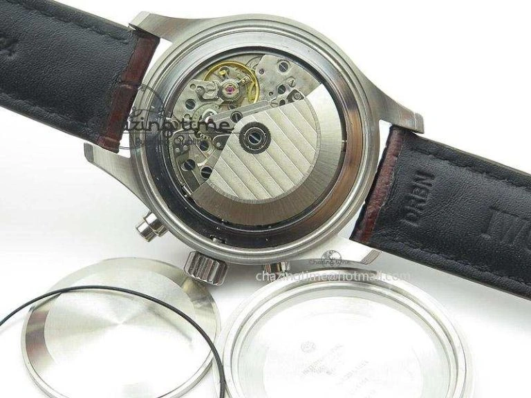 Pilot Chrono SS 3878 Gray Dial on Brown Leather Strap A7750