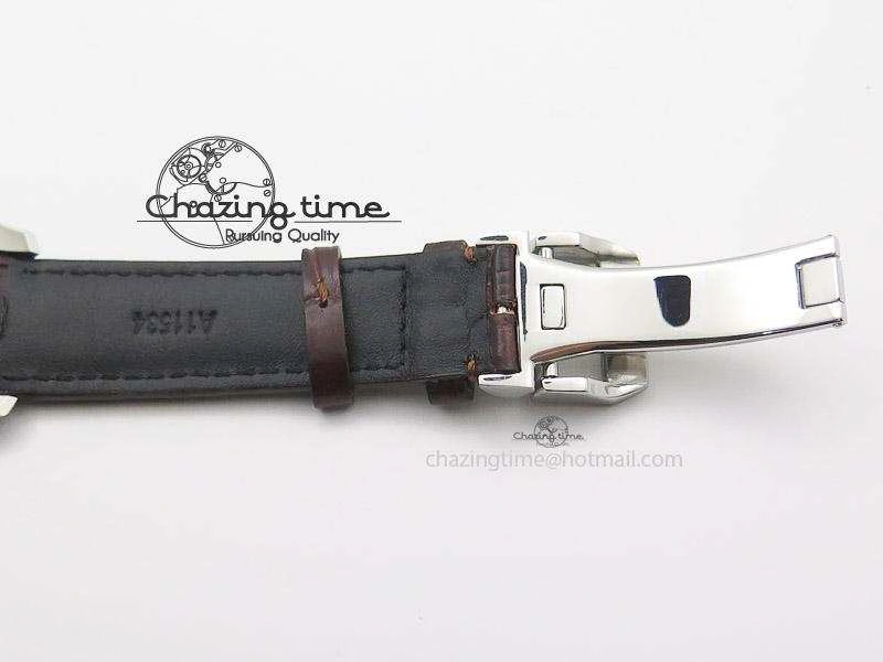 Pilot Chrono SS 3878 Gray Dial on Brown Leather Strap A7750