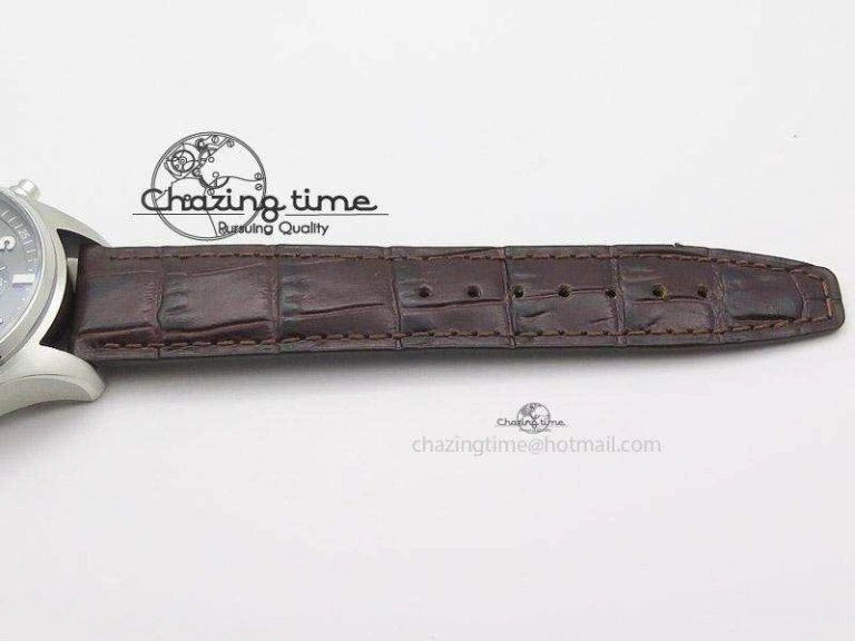 Pilot Chrono SS 3878 Gray Dial on Brown Leather Strap A7750