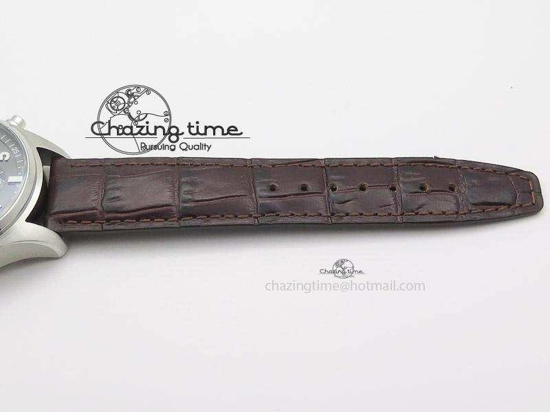 Pilot Chrono SS 3878 Gray Dial on Brown Leather Strap A7750