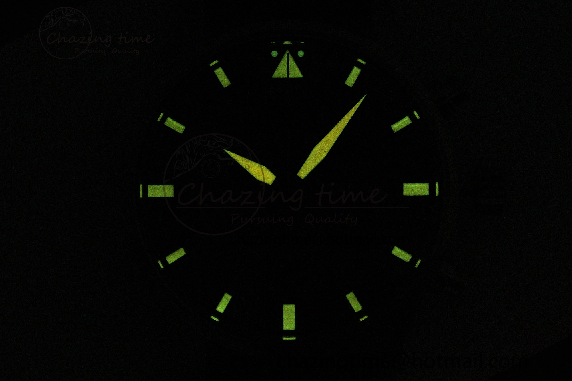 Pilot Chrono SS AZF 1:1 Best Edition Black Dial Orange Markers on Brown Leather Strap A7750
