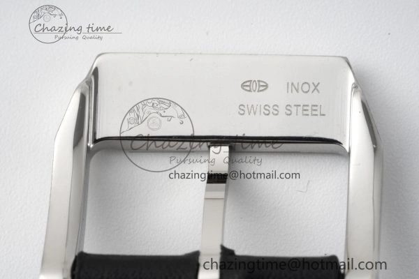 Pilot Chrono SS AZF 1:1 Best Edition Black Dial on Black Leather Strap A7750