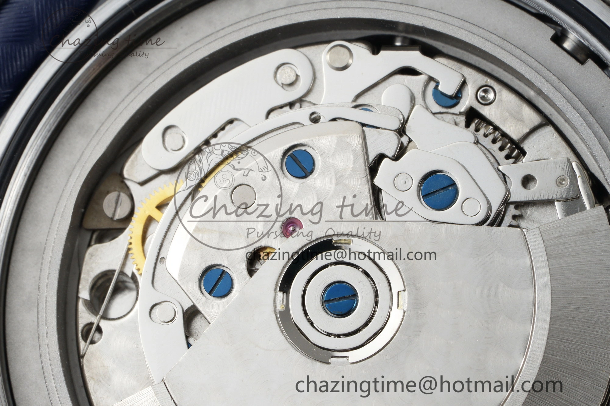 Pilot Chrono SS AZF 1:1 Best Edition Blue Dial on Brown Leather Strap A7750