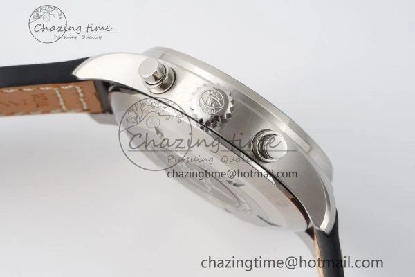 Pilot Chrono SS AZF 1:1 Best Edition Brown Dial on Brown Leather Strap A7750