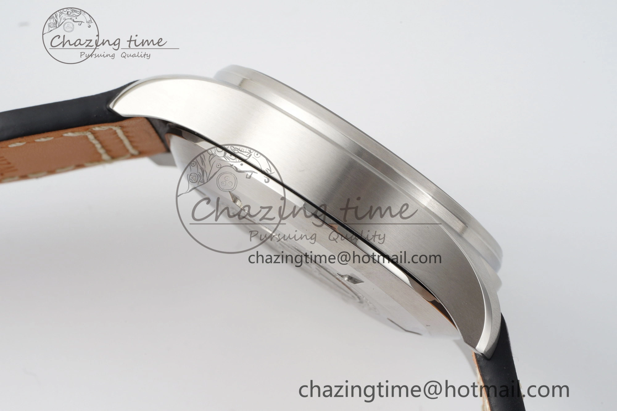 Pilot Chrono SS AZF 1:1 Best Edition Brown Dial on Brown Leather Strap A7750